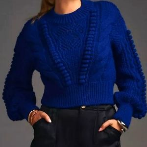 Anthropologie Cropped Cable-Knit Sweater